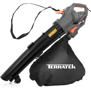 Outdoor Electric Leaf Blower Garden Vacuum & Shredder 3000W 35L Collection Bag - Terratek