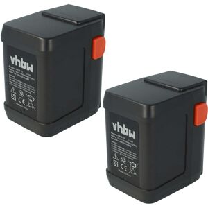 2x Battery compatible with Gardena hedge trimmer EasyCut 48 Plus (8874-20) (4000mAh, 18 v, Li-ion) - Vhbw
