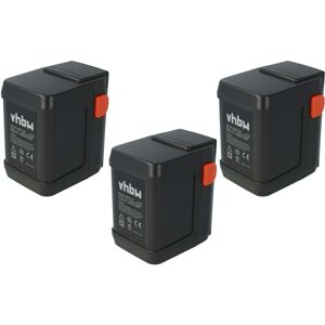 vhbw 3x Battery compatible with Gardena hedge trimmer EasyCut 48 Plus (8874-20) (3000mAh, 18 V, Li-ion)