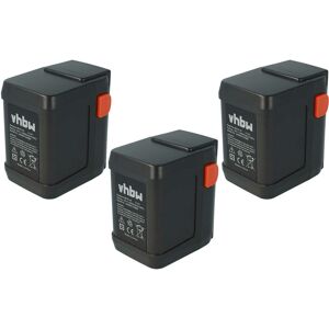 3x Battery compatible with Gardena hedge trimmer EasyCut 48 Plus (8874-20) (4000mAh, 18 v, Li-ion) - Vhbw