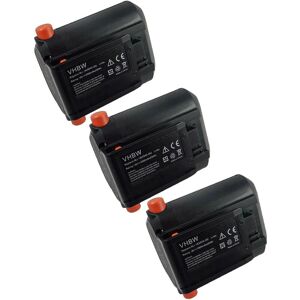 3x Replacement Battery compatible with Gardena PowerMax Li-18/32 5039-20, tcs Li-18/20 (8866-20) (2500mAh, 18 v, Li-ion) - Vhbw