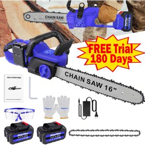 Briefness - 16'' 36V Electric Chainsaw Cordless Brushless Wood Cutting Tree Pruning Battery