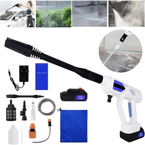 BRIEFNESS 21V Portable Pressure Washer Cordless Power Washer with 2 Batteries 3.0Ah Large Capacity, 653 psi High Pressure Cleaner Jet Car Washer Gun Kit, 25000