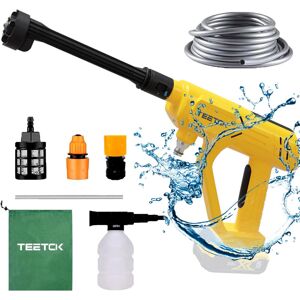 TEETOK 6 In 1 Cordless High Prussure Washer Car Garden Washer Jet Washer Cleaner Naked (Not Included Battery),Compatible with DeWALT Battery 18V-21V