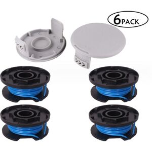 Linghhang - 6Pcs Replacement Spool for Brush Cutter,Compatible with Ryobi One+ AC14RL3A-18V 24V 40V,Cordless Trimmer Line 11ft,4 Spools + 2 Cutting