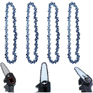 TOOLIVE 4pcs Chainsaw Chain 6 inch, Cordless Chainsaw Spare Parts, Electric Chainsaw Chain for Mini Handheld Cordless Chainsaw 6 inch, Universal Chains