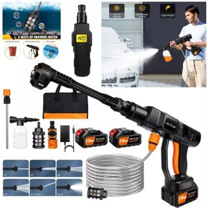 DAYPLUS Cordless 180 Bar Car High Pressure Washer Jet Water Wash Cleaner Gun + 2 Battery