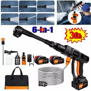 DAYPLUS Cordless Car Pressure Washer Water Power 180Bar 6IN1 Jet Wash Cleaner 2X Battery