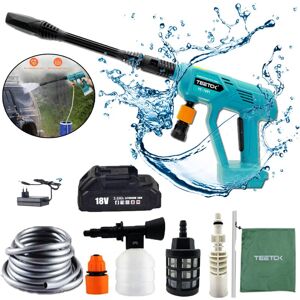 TEETOK Cordless High Pressure Washer Spray Water Gun Power Jet Wash Car Cleaner 18V with 1x 3.0A Battery and Fast Charger,Compatible with Makita Battery