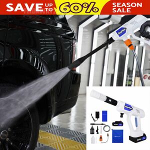 BRIEFNESS Cordless Pressure Cleaner Portable Pressure Washer Lightweight Cordless Jet Wash Car Washer with 1.5Ah Battery Foam Generator Nozzle Water Pump 5M