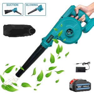 TEETOK Electric leaf blowers and vacuums, 2 In 1 Cordless Leaf Blower,Cordless Air Blower, Garden Snow Dust Leaf Electric Suction Vacuum+1 3.0A Battery