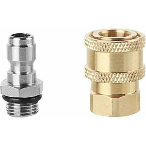 Hoopzi - High Pressure Sprayer Nozzle Connectors, M14 Thread, 1/4 Quick Connector, Hose Connection Parts, Snow Foam Bottle Connectors