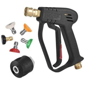 MUMU High Pressure Washer Gun, Car Wash Accessory, 4000 psi Solid Copper Multifunctional Water Nozzle Head, M22 (14 mm) Connector and Karcher Quick