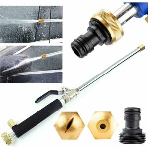 Dewdat - High Pressure Water Gun Spray Gun Water Lance with 2 Cleaning Nozzles Spray Nozzles Garden Hose Connector 46 Hydro Jet Power Garden Shower