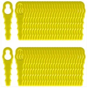 ZVD 100 pieces replacement blades, compatible with Ryobi lawn mowers, double-tooth cutter heads RAC155 RAC157 RAC158
