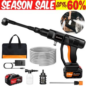 BRIEFNESS Portable Cordless Power Pressure Washer Car Cleaner Garden Outdoor Cleaning Tool