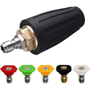 BEIJIYI Pressure Washer Turbo Nozzle, Rotating Nozzle and 5 Nozzles, 1/4