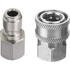 CYSLMUK Tool Daily Pressure Washer Adapter, 3/8' Quick Connect Kit, Female Fitting, Stainless Steel, 5000 psi