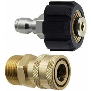 ZVD-M22-14 Pressure Washer Adapter Set, 3/8 Quick Connect Swivel Adapters, Male High Pressure Water Gun, Garden Hose Connector Kit