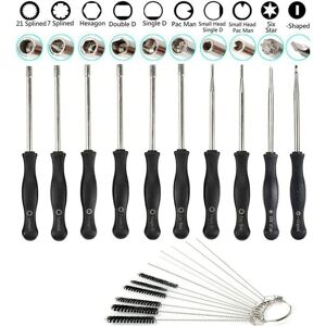 GOTRAYS 10 Pack Carburetor Adjustment Tool with Cleaning Brush Carburetor Needle for 2 Cycle Engine Small Common Echo Stihl Poulan Husqvarna mtd Ryobi GOTRAYS 10 Pack Carburetor Adjustment Tool with Cleaning Brush Carburetor Needle for 2 Cycle Engine Small Common Echo Stihl Poulan Husqvarna mtd Ryobi