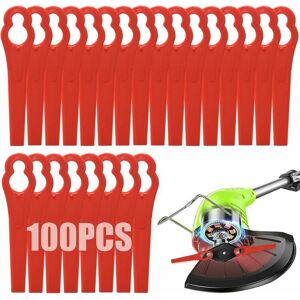 HOOPZI 100 Pcs Plastic Grass Trimmer Blades, Cordless Strimmer Blades 83 mm Lawn Mower Cutting Blades Garden Mower Replacement Blades for Terratek Einhell HOOPZI 100 Pcs Plastic Grass Trimmer Blades, Cordless Strimmer Blades 83 mm Lawn Mower Cutting Blades Garden Mower Replacement Blades for Terratek Einhell