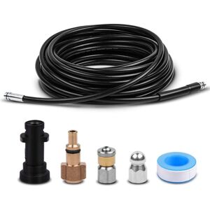 CSPARKV 10M Drain Unblocking Hose for Kärcher, Pressure Washer Drain Hose Cleaning Kit with Jet Nozzle and Rotating Jet Nozzle for Kärcher K2-K7 Series and CSPARKV 10M Drain Unblocking Hose for Kärcher, Pressure Washer Drain Hose Cleaning Kit with Jet Nozzle and Rotating Jet Nozzle for Kärcher K2-K7 Series and