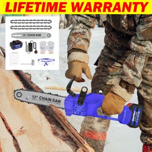 Briefness - 12" inch 4000W Cordless Chainsaw Electric One-Hand Saw Wood Tree Cutter Battery Briefness - 12" inch 4000W Cordless Chainsaw Electric One-Hand Saw Wood Tree Cutter Battery