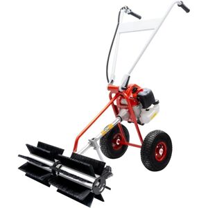 CNCEST 2-Stroke Gas Power Sweeper Broom, Lawn Brush Cleaner Gasoline Engine, Petrol Sweeper Broom with Handheld, Sweeper Cleanning Machine for Driveway Turf CNCEST 2-Stroke Gas Power Sweeper Broom, Lawn Brush Cleaner Gasoline Engine, Petrol Sweeper Broom with Handheld, Sweeper Cleanning Machine for Driveway Turf