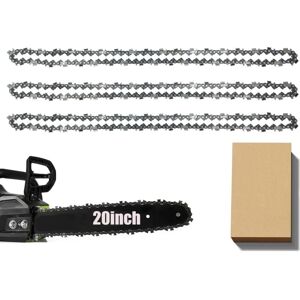 Tonchean - 3 Pack Chainsaw Chains for 20' Bar, 76 Drive Links, 0.04' Gauge, Replacement Chain Tonchean - 3 Pack Chainsaw Chains for 20' Bar, 76 Drive Links, 0.04' Gauge, Replacement Chain