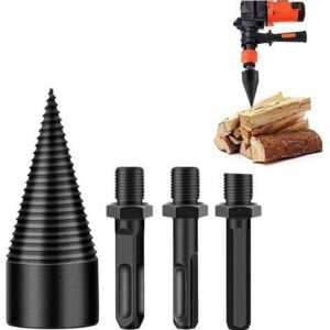 TEHTUY 45mm Log Splitter, Log Splitter, Safe Drill-Powered Wood Splitter, Log Splitter for Splitting Wood, Wood Drill Bit for Firewood Processing Machine TEHTUY 45mm Log Splitter, Log Splitter, Safe Drill-Powered Wood Splitter, Log Splitter for Splitting Wood, Wood Drill Bit for Firewood Processing Machine