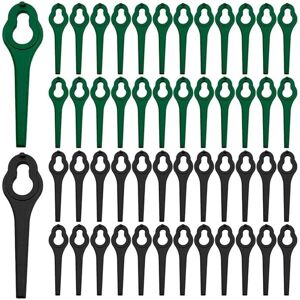 Replacement Plastic Blades 100 Pieces Plastic Lawn Mower Blades, Plastic Blade Edge Trimmer Lawn Mower Accessories for Garden and Lawn - Alwaysh Replacement Plastic Blades 100 Pieces Plastic Lawn Mower Blades, Plastic Blade Edge Trimmer Lawn Mower Accessories for Garden and Lawn - Alwaysh