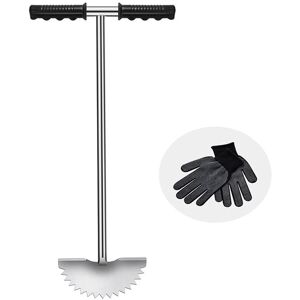 ALWAYSH Lawn Tool, 37 Inch Stainless Steel Manual Lawn Edger, Hand Grass Edger with T-Grip Handle, Sawtooth Grass Trimmer for Yard, Garden, Landscaping ALWAYSH Lawn Tool, 37 Inch Stainless Steel Manual Lawn Edger, Hand Grass Edger with T-Grip Handle, Sawtooth Grass Trimmer for Yard, Garden, Landscaping