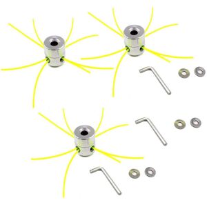 ALWAYSH Set of 3 Aluminum Wire Head Trimmer Head Double Wire Spool Nylon Wire Head for Petrol Brush Cutter Lawn Mower, Universal Multi-Wire Head for Wire ALWAYSH Set of 3 Aluminum Wire Head Trimmer Head Double Wire Spool Nylon Wire Head for Petrol Brush Cutter Lawn Mower, Universal Multi-Wire Head for Wire