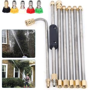 CNCEST Brass Gutter Cleaning Tool Pressure Washer - Extension Wands, Roof Cleaner Lance Nozzle - 4000 PSI 5 Nozzles, Window Washing Accessories, Power CNCEST Brass Gutter Cleaning Tool Pressure Washer - Extension Wands, Roof Cleaner Lance Nozzle - 4000 PSI 5 Nozzles, Window Washing Accessories, Power