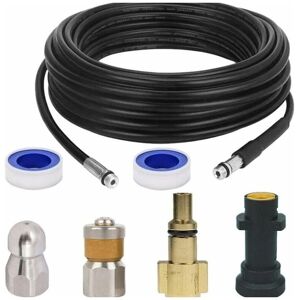 CSPARKV Drain Cleaning Kit - Sewer Hose for Kärcher K2, K3, K4, K5, K6, K7 and Lavor Pressure Washers - 15M - Sewer Hose Cleaning Kit CSPARKV Drain Cleaning Kit - Sewer Hose for Kärcher K2, K3, K4, K5, K6, K7 and Lavor Pressure Washers - 15M - Sewer Hose Cleaning Kit
