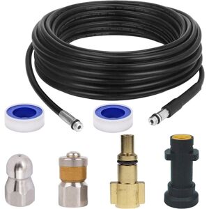 TONCHEAN Drain Cleaning Kit - Sewer Hose for Kärcher K2, K3, K4, K5, K6, K7 and Lavor Pressure Washers - 20M - Sewer Hose Cleaning Kit TONCHEAN Drain Cleaning Kit - Sewer Hose for Kärcher K2, K3, K4, K5, K6, K7 and Lavor Pressure Washers - 20M - Sewer Hose Cleaning Kit