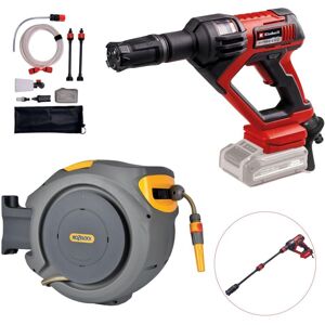 Cordless Pressure Washer 24 Bar 18V 4 In 1 hypresso + 30m Hozelock Reel - Einhell Cordless Pressure Washer 24 Bar 18V 4 In 1 hypresso + 30m Hozelock Reel - Einhell