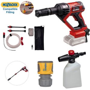 Cordless Pressure Washer 24 Bar 18V 4 In 1 hypresso + Hozelock Adaptor - Einhell Cordless Pressure Washer 24 Bar 18V 4 In 1 hypresso + Hozelock Adaptor - Einhell