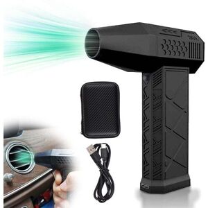 Electric compressed air dust blower, 130,000 rpm, adjustable speed turbo fan, built-in 2 x 1300 mAh rechargeable batteries, cordless portable dry jet Electric compressed air dust blower, 130,000 rpm, adjustable speed turbo fan, built-in 2 x 1300 mAh rechargeable batteries, cordless portable dry jet