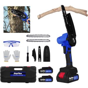 Briefness - Electric Super Power Chainsaw & Battery Sharpening Saw Wood Cutter Garden Tool with 2PCS Li-Ion Battery&2 Chains, 2200W, 6 Inch Guide Briefness - Electric Super Power Chainsaw & Battery Sharpening Saw Wood Cutter Garden Tool with 2PCS Li-Ion Battery&2 Chains, 2200W, 6 Inch Guide