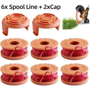 YMYNY Fliti Pack of brush cutter lines WA0004.1 for all worx 20 v trimmers (6 x 3 m long, line diameter 1.65 mm) + 2 caps YMYNY Fliti Pack of brush cutter lines WA0004.1 for all worx 20 v trimmers (6 x 3 m long, line diameter 1.65 mm) + 2 caps