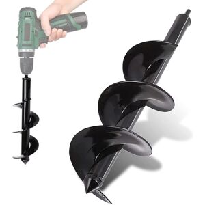 BEIJIYI Garden drill bit Ø 90 mm - Tip Ø 8 mm - Tip length 25 cm - Steel tip for digging holes and quickly planting flowers, trees, shrubs, posts BEIJIYI Garden drill bit Ø 90 mm - Tip Ø 8 mm - Tip length 25 cm - Steel tip for digging holes and quickly planting flowers, trees, shrubs, posts