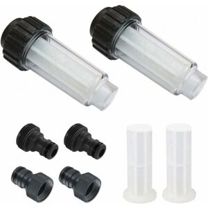 YMYNY Garden hose filter, 2 pieces 3/4 inch water pre-filter, water filter set with 4 filter elements and 2 quick connectors for high-pressure cleaners, YMYNY Garden hose filter, 2 pieces 3/4 inch water pre-filter, water filter set with 4 filter elements and 2 quick connectors for high-pressure cleaners,