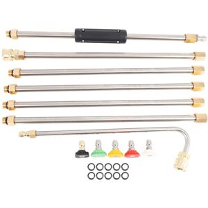 Tlily - Gutter Cleaning Tool Pressure Washer - Extension Wands, Roof Cleaner Nozzle 4000 Psi 5 Tips, Window Washing Accessories, Power Tlily - Gutter Cleaning Tool Pressure Washer - Extension Wands, Roof Cleaner Nozzle 4000 Psi 5 Tips, Window Washing Accessories, Power