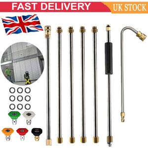 QHJ Gutter Cleaning Tool Pressure Washer Extension Wands Roof Cleaner with 5 Nozzles QHJ Gutter Cleaning Tool Pressure Washer Extension Wands Roof Cleaner with 5 Nozzles