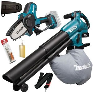 18v Cordless Chainsaw Pruner + Blower Vacuum Pack + Bag DUB187Z + DUC101Z - Makita 18v Cordless Chainsaw Pruner + Blower Vacuum Pack + Bag DUB187Z + DUC101Z - Makita