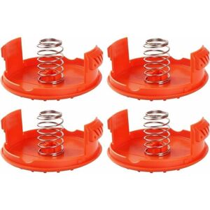 Pack of 4 spool caps + 4 replacement springs, compatible with black+decker RC-100-P Ymyny grass trimmers Pack of 4 spool caps + 4 replacement springs, compatible with black+decker RC-100-P Ymyny grass trimmers