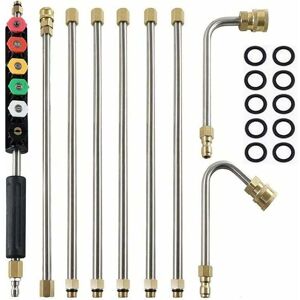 GOTRAYS Pressure Washer Extension Bars, 4000PSI High Pressure Washers Telescopic Replacement Lance Tips Cleaning Tools for Washing Roof Windows GOTRAYS Pressure Washer Extension Bars, 4000PSI High Pressure Washers Telescopic Replacement Lance Tips Cleaning Tools for Washing Roof Windows