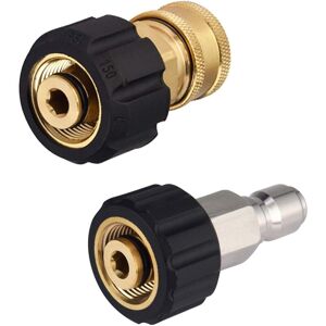BEIJIYI Pressure Washer Hose Adapter Set M22 to 3/8" Quick Connect Pressure Washer Hose Connector, 5000 PSI BEIJIYI Pressure Washer Hose Adapter Set M22 to 3/8" Quick Connect Pressure Washer Hose Connector, 5000 PSI