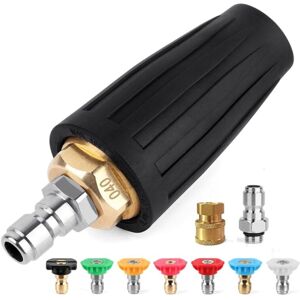 TLILY Pressure Washer Turbo Nozzle,Rotating Nozzles with 1/4In+3/8In Quick Connect,7 Power Nozzle Tips TLILY Pressure Washer Turbo Nozzle,Rotating Nozzles with 1/4In+3/8In Quick Connect,7 Power Nozzle Tips